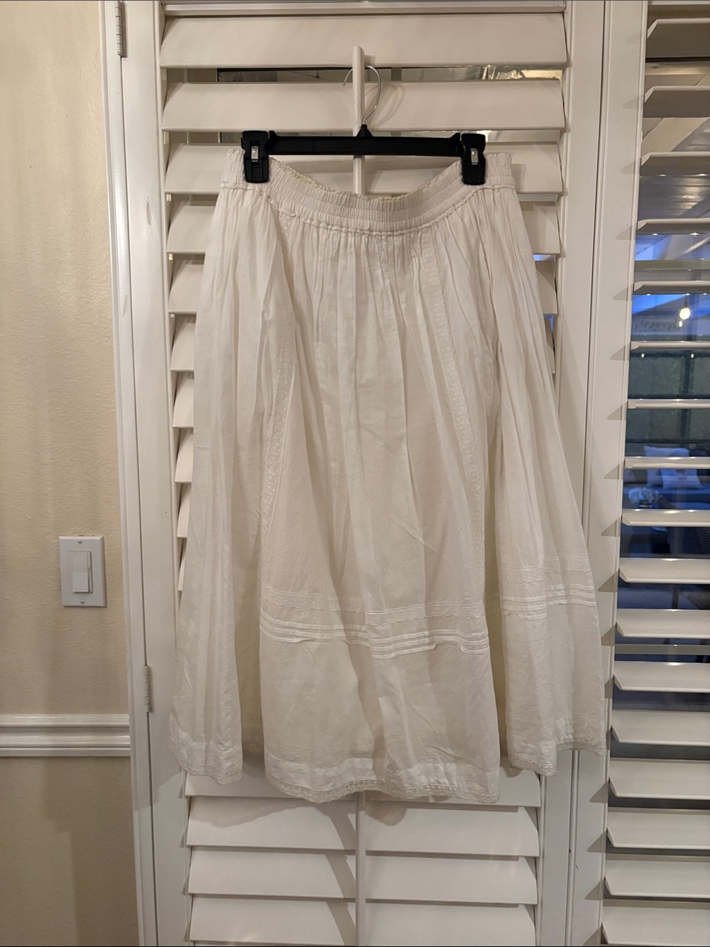 Zadig & Voltaire Cream Tiered A-Line Midi Skirt